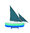 Barco de Pesca, Biscay Fishing Boat, Blue