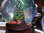 Bola de cristal con tren y árbol de navidad