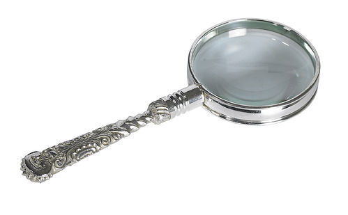 Lupa Rococo Magnifier, Silver