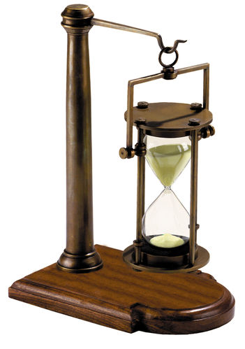 Reloj de Arena, Bronzed 30 Minute Hourglass on Stand